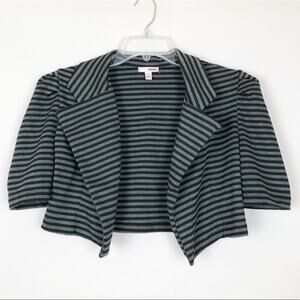 Bongo Y2K Striped Crop Cardigan Juniors Size Medium